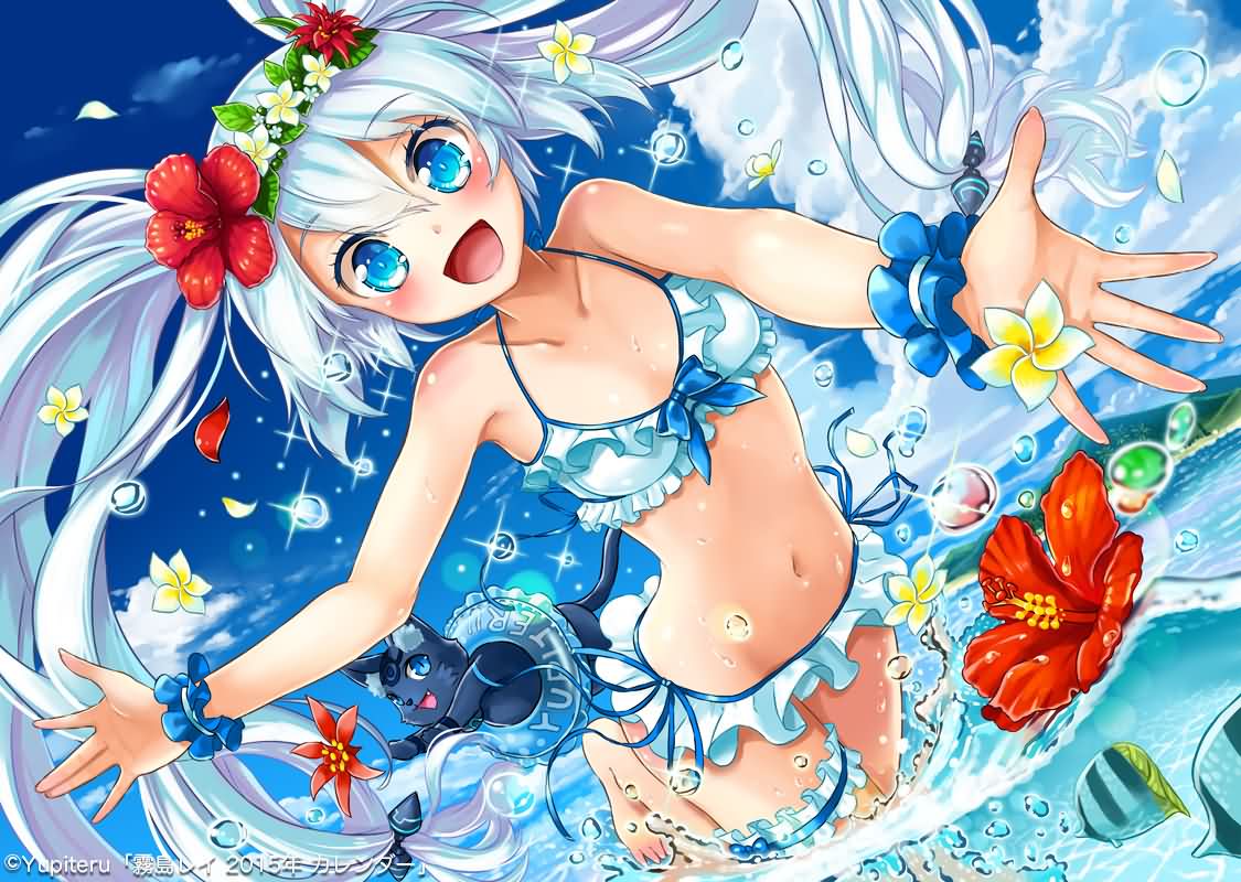 【P站精选】夏季绅士必备,《动漫萌妹泳装》高清墙纸特辑!
