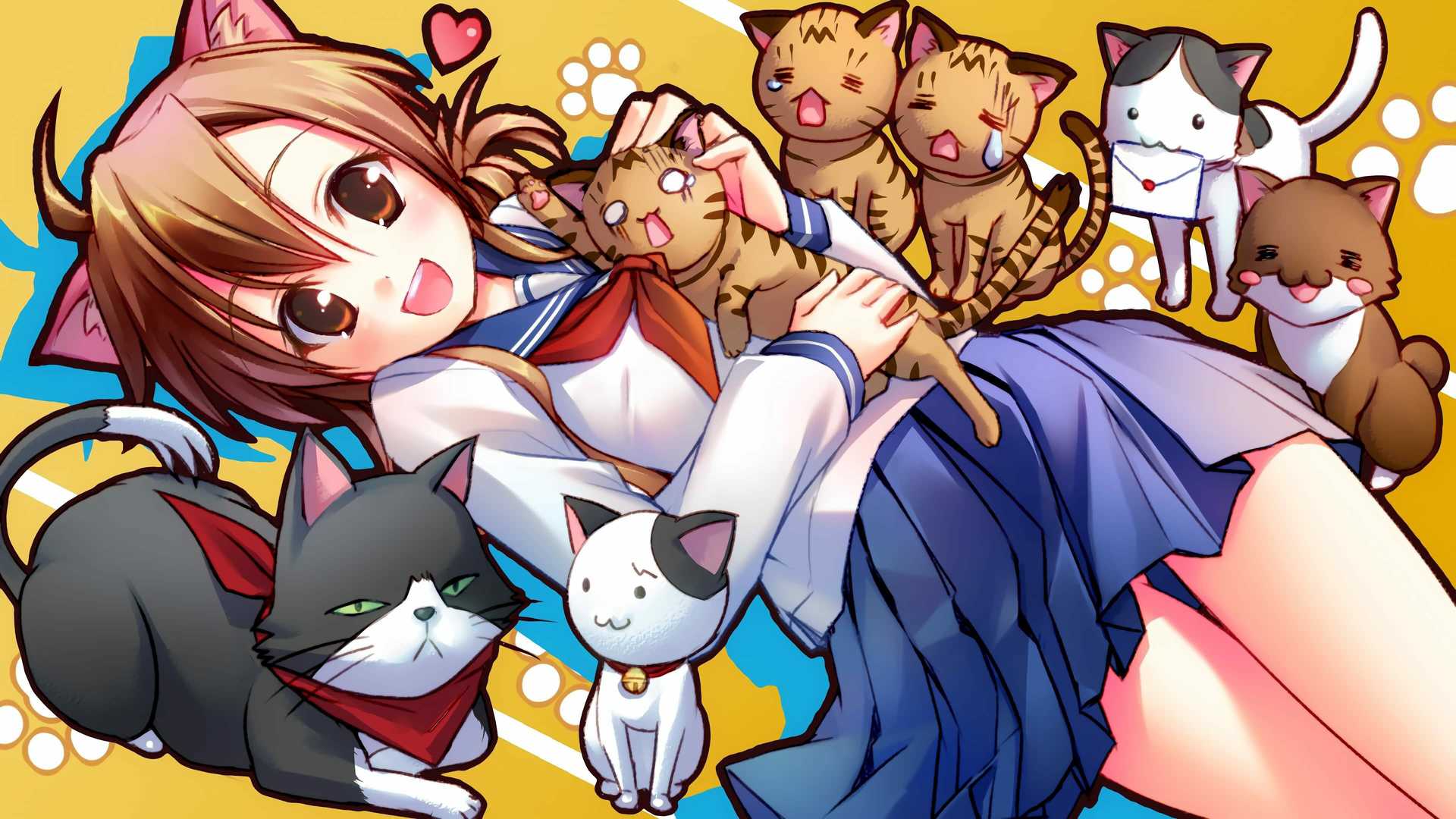【P站精选】猫系后宫《猫愿三角恋》高清壁纸特辑!
