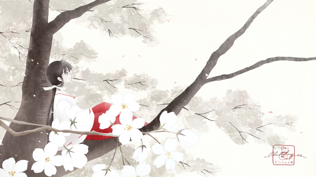 【P站美图】清冷温柔的童年女神!《犬夜叉》桔梗壁纸特辑