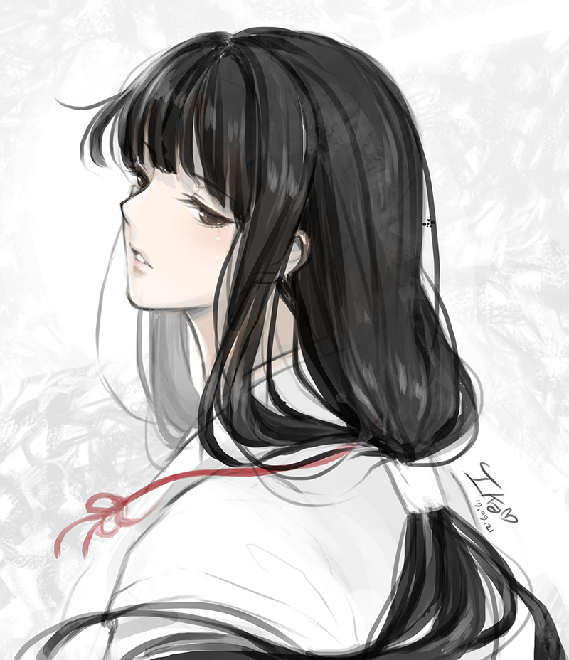 【P站美图】清冷温柔的童年女神!《犬夜叉》桔梗壁纸特辑