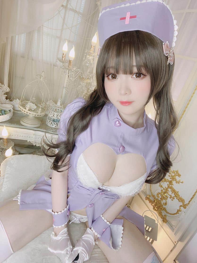 霜月shimo 紫护士COS