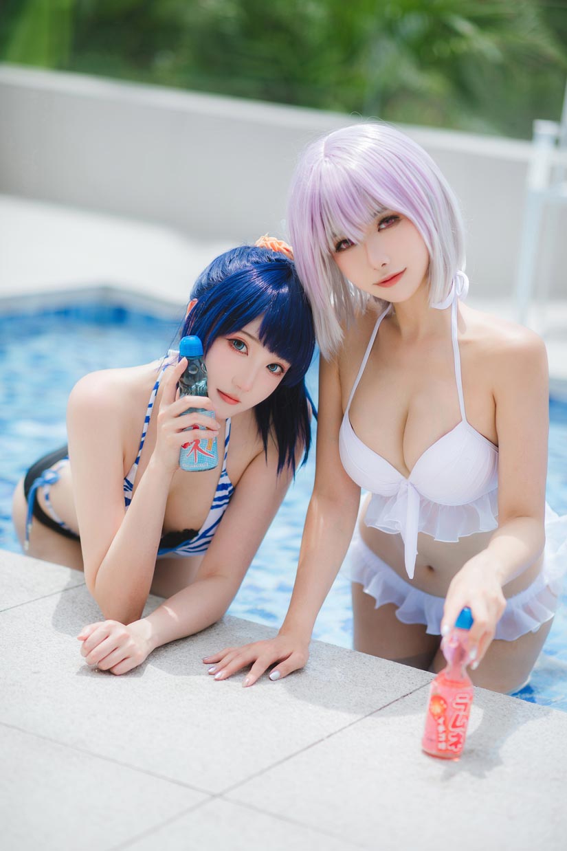 Momoko葵葵&瓜希酱 宝多六花&新条茜 泳装