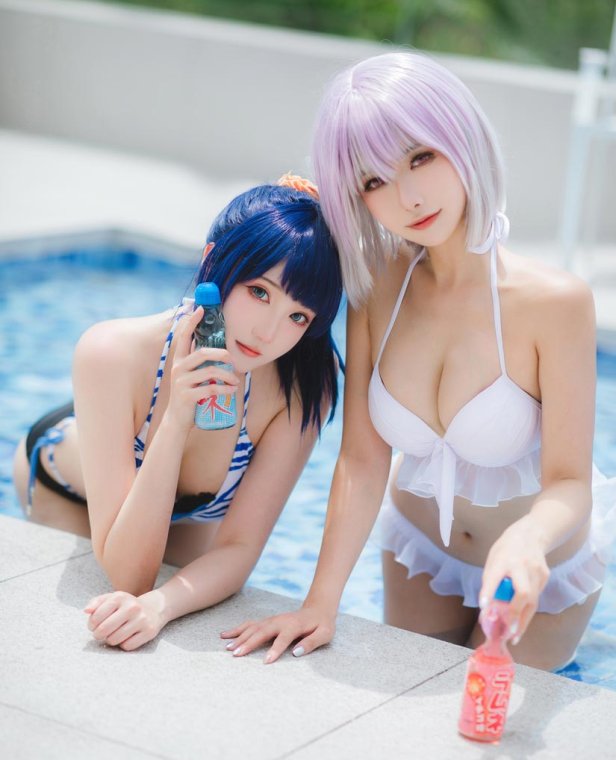 Momoko葵葵&瓜希酱 宝多六花&新条茜 泳装