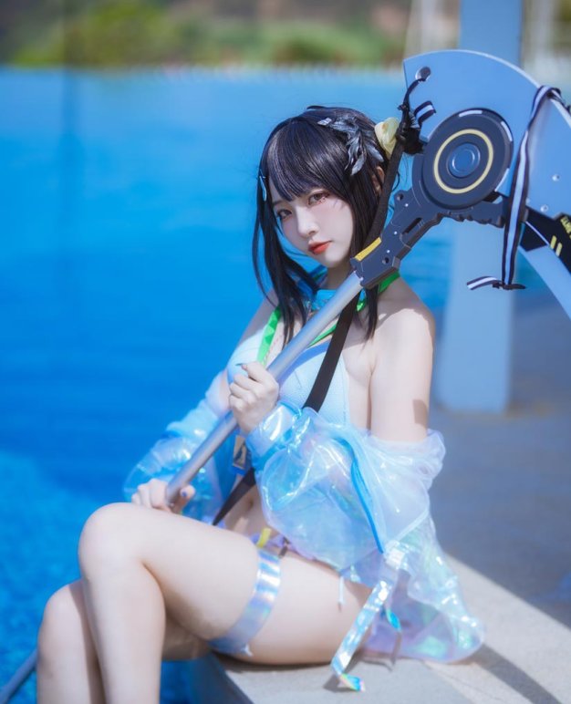 二佐Nisa 泰拉夏日纪事 方舟羽毛笔泳装