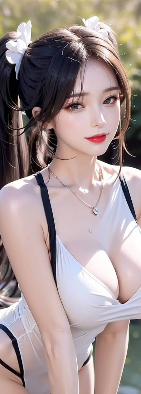 双马尾少女 巨乳 魅惑 3D比基尼 白丝 手机壁纸