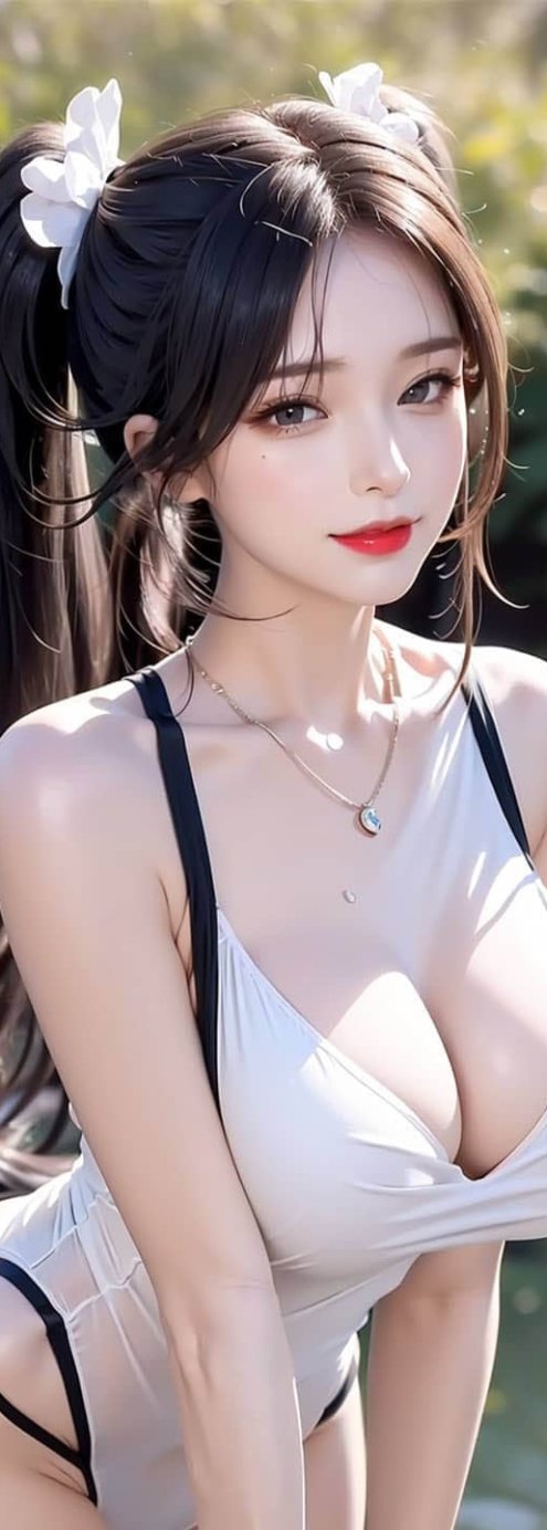 双马尾少女 巨乳 魅惑 3D比基尼 白丝 手机壁纸